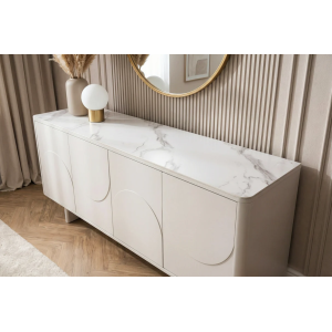 Komoda SAVOY 3D 180 CM bílá/mramor  Místnosti 47795