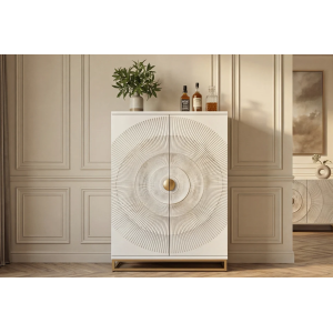 Barová skříň GOLDEN SUNSET 140 CM bílá masiv mango  Místnosti 48409