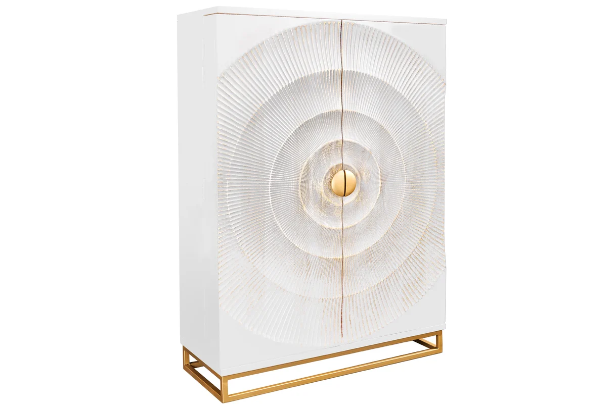 Barová skříň GOLDEN SUNSET 140 CM bílá masiv mango  Místnosti 48409
