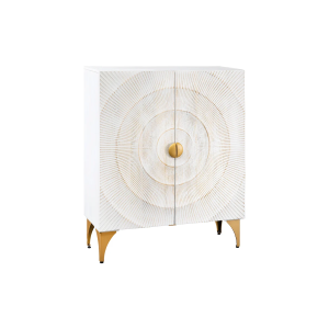 Vysoká komoda GOLDEN SUNSET 120 CM bílá masiv mango  Místnosti 48108
