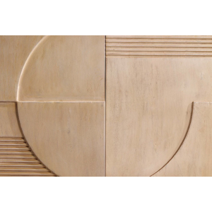 Komoda ART DECO 170cm 3D mangové dřevo, přírodní bílá  Místnosti 46800