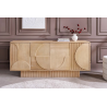Komoda ART DECO 170cm 3D mangové dřevo, přírodní bílá  Místnosti 46800