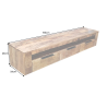 Závěsný televizní stolek IRON CRAFT 160 CM masiv mango  Místnosti 46809