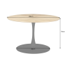 Kulatý jídelní stůl ATELIER II 120 CM přírodní/černá dubová dýha ATELIER Místnosti 46559