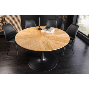 Kulatý jídelní stůl ATELIER II 120 CM přírodní/černá dubová dýha ATELIER Místnosti 46559