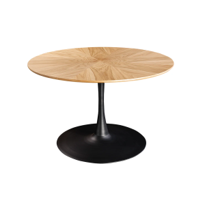 Kulatý jídelní stůl ATELIER II 120 CM přírodní/černá dubová dýha ATELIER Místnosti 46559
