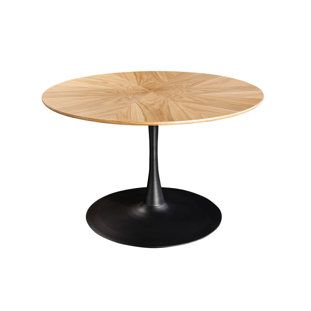 Kulatý jídelní stůl ATELIER II 120 CM přírodní/černá dubová dýha ATELIER Místnosti 46559