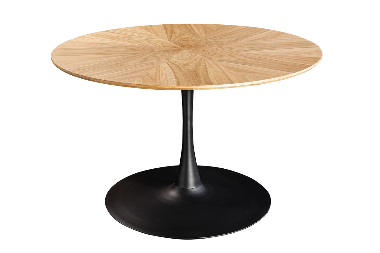 Kulatý jídelní stůl ATELIER II 120 CM přírodní/černá dubová dýha ATELIER Místnosti 46559