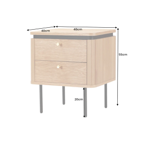 Noční stolek ATELIER 55 CM dubová dýha ATELIER Místnosti 47458