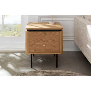 Noční stolek ATELIER 55 CM dubová dýha ATELIER Místnosti 47458