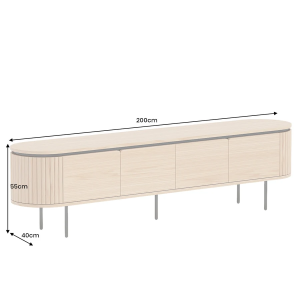 Televizní stolek ATELIER 200 CM dubová dýha ATELIER Místnosti 47451