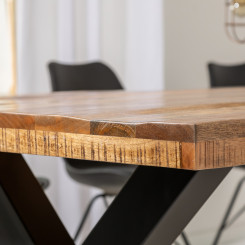 Jídelní stůl 200x100 z mangového dřeva Iron Craft 70mm  Jídelní stoly 40013