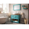 Dřevěné zrcadlo 80x60 Santa Cruz mango blue Santa Cruz Koupelnové skříňky A2599
