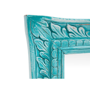 Dřevěné zrcadlo 80x60 Santa Cruz mango blue Santa Cruz Koupelnové skříňky A2599