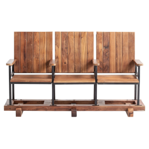 Dřevěná lavice 3místná 140cm Cobi Retro lavice do čekárny z masivu  Lavice A2133