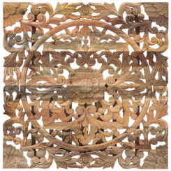 Ručně vyřezávaný nástěnný obraz z mangového dřeva Varied  Dekorace MHNOMAN01