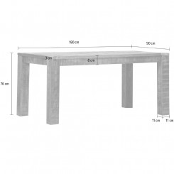 Dřevěný stůl 180x90 Medita Medita Jídelní stoly MH7252/77-180