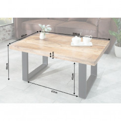 Konferenční stolek IRON CRAFT II 100 CM masiv mango Iron Craft Konferenční stolky 38662