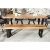 Masivní lavice Iron craft 170 cm přírodní Iron Craft Lavice 38666