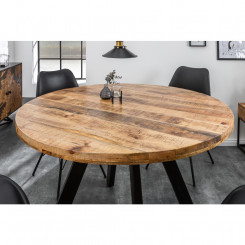 Kulatý jídelní stůl z mangového dřeva Iron craft 120 cm Iron Craft Jídelní stoly 39584