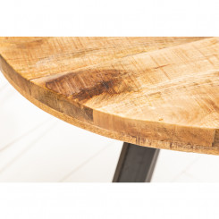 Kulatý jídelní stůl z mangového dřeva Iron craft 80 cm Iron Craft Jídelní stoly 39400