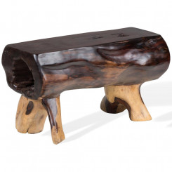Masywna ławka z drewna...