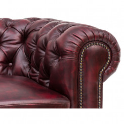 Kožená rohová pohovka Chesterfield I červená z pravé kůže 264x294 Chesterfield Sedací soupravy MH886CHES