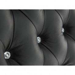 Luxusní podnožka, černá Chesterfield z pravé kůže Chesterfield Sedací nábytek MH844CHES