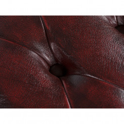 Luxusní podnožka Chesterfield I červená z pravé kůže Chesterfield Taburety a podnožky MH850CHES