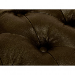 Luxusní podnožka Chesterfield hnědá z pravé kůže Chesterfield Sedací nábytek MH841CHES