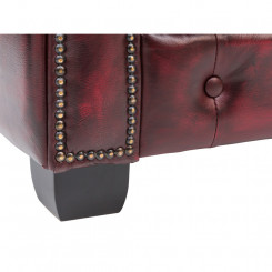 Luxusní křeslo Chesterfield 112cm červená z pravé kůže Chesterfield Sedací nábytek MH862CHES