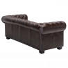Luxusní trojmístná pohovka Chesterfield 221cm z pravé kůže Chesterfield Sedací soupravy MH006CHES