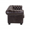 Luxusní trojmístná pohovka Chesterfield 221cm z pravé kůže Chesterfield Sedací soupravy MH006CHES