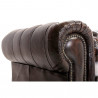 Luxusní trojmístná pohovka Chesterfield 221cm z pravé kůže Chesterfield Sedací soupravy MH006CHES