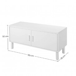 Botník VASAGLE nízký uzavíratelný bílý 110 x 35 cm  Botníky LHS051W01