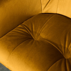 Barová židle ze sametu, žlutá Gustav  Barové židle MH403080