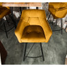 Barová židle ze sametu, žlutá Loft  Barové židle 40308
