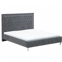 Dvoulůžková postel ze sametu šedá Extravagancia 180 x 200 cm  Postele 38484