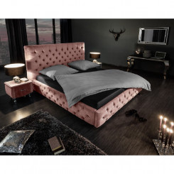 Luxusní dvoulůžková postel růžová Sanel 160 x 200 cm  Postele MH399940