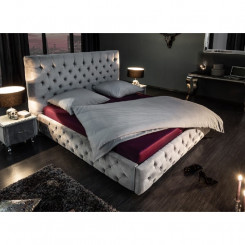 Luxusní dvoulůžková postel šedá Sanel 180 x 200 cm  Postele MH399920