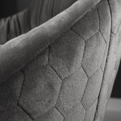 Luxusní otočné křeslo ze sametu, šedé Ninel  Křesla MH400090