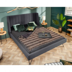 Luxusní postel s kovovými nohami šedá La Beaute 160 x 200 cm  Postele 40763