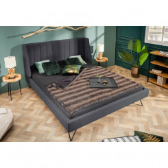 Luxusní postel s kovovými nohami šedá Sanel 180 x 200 cm  Postele MH407910