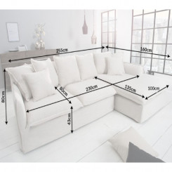 Luxusní rohová pohovka, 8 polštářů béžová Heaven  Sedací soupravy 37599