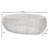 Luxusní stříbrný konferenční stolek z hliníku 120 cm Leaf  Konferenční stolky 40284