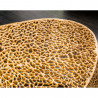Luxusní zlatý konferenční stolek z hliníku 120 cm Leaf  Konferenční stolky 40283