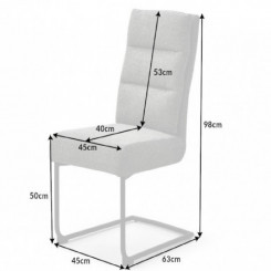 Moderní jídelní židle, šedá Melon - sada 2 kusů  Jídelní židle MH404610