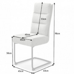 Moderní jídelní židle, světle šedá Melon - sada 2 kusů  Jídelní židle MH404620