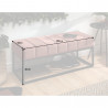 Předsíňová lavice ze sametu, růžová Loft  Lavice 40315
