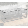 Předsíňová lavice ze sametu, šedá Loft  Lavice 40314